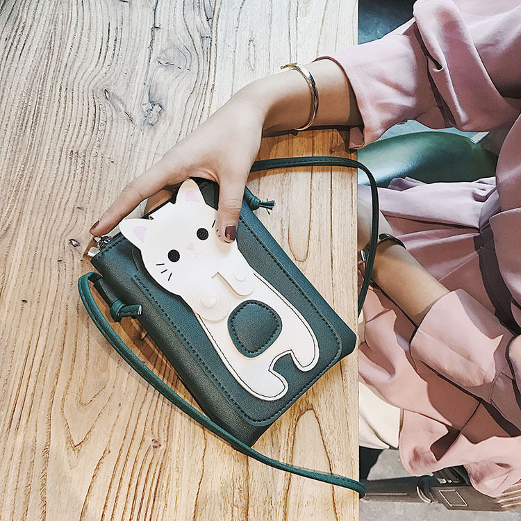 Phone bag woman 2021 new pattern Mini Bag Korean Edition Cartoon Messenger Bag coin purse Vertical section Mobile phone bag halterin the Leather/Lady bags/Men's bag, Phone package  category - from Buy2taobao.com to provide professional Taobao agent buy service