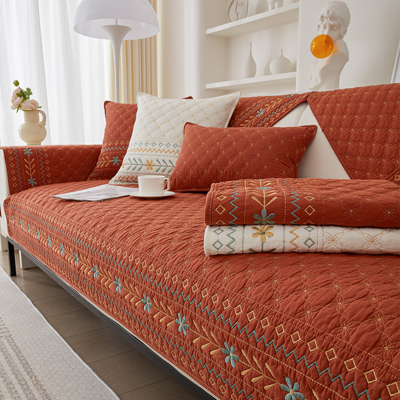 寒号鸟纯棉防滑简约沙发坐垫沙发