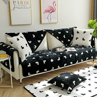 Chim lạnh Bắc Âu hiện đại đệm sofa sang trọng mùa đông chống trượt flannel đệm bốn mùa sofa che lại khăn - Ghế đệm / đệm Sofa đệm ghế gỗ phòng khách