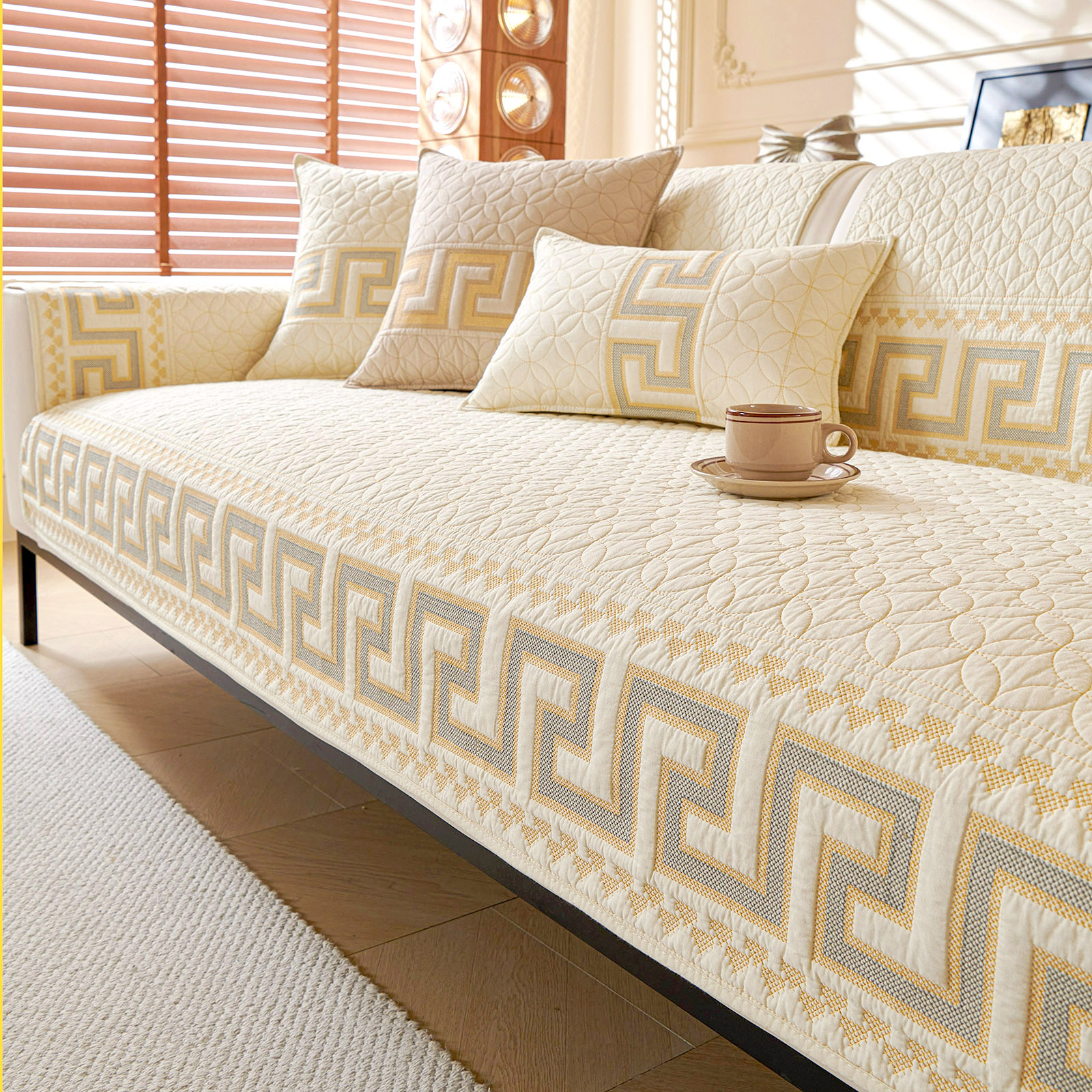 寒号鸟棉防滑简约通用沙发垫