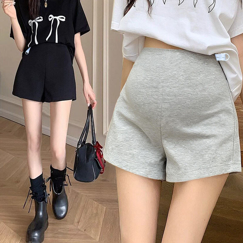 孕妇夏季新款美式休闲无托腹短裤图片