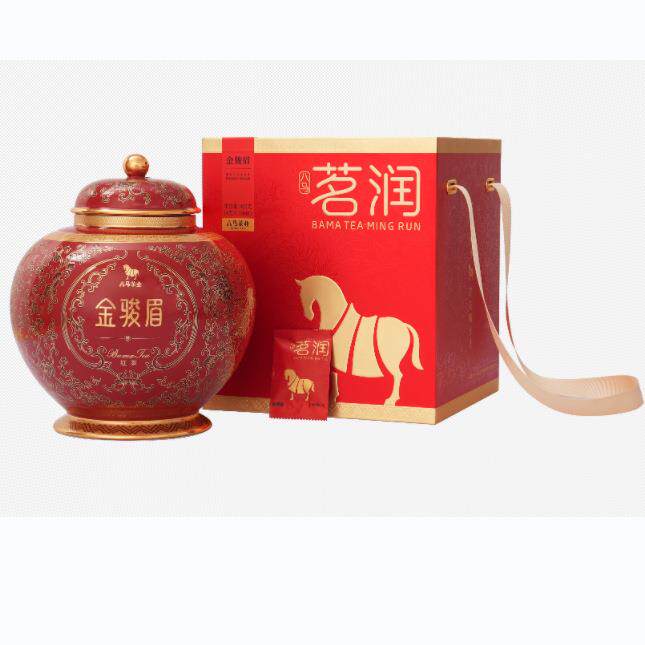 八马茶叶D0258茗润系列红茶金骏眉3800-400克（100包）精品礼盒装