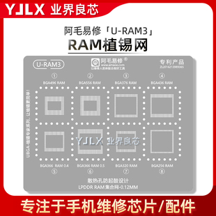 436 366 LPDDR运存 556 植锡网 上层 376 256小大上盖 BGA496 320