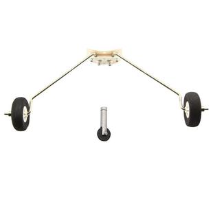 冲浪者X8简易起落架 固定翼飞机配件 含海绵轮轮挡钢丝起落架