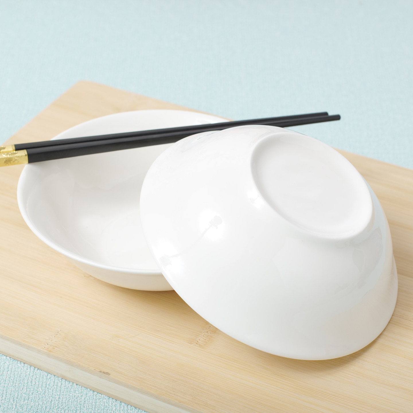 纯白5.5英寸斗碗面碗骨瓷餐具汤面碗家用大号吃饭碗简约微波炉碗