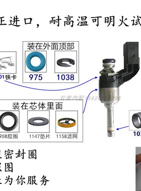 适配奥迪A1A3高尔夫56甲壳虫尚酷POLOGTI速腾途安明锐1.4T喷油嘴