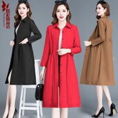 风衣中年女洋气春秋薄款 2025新款 上衣 气质外套时尚 大码 妈妈装 秋季