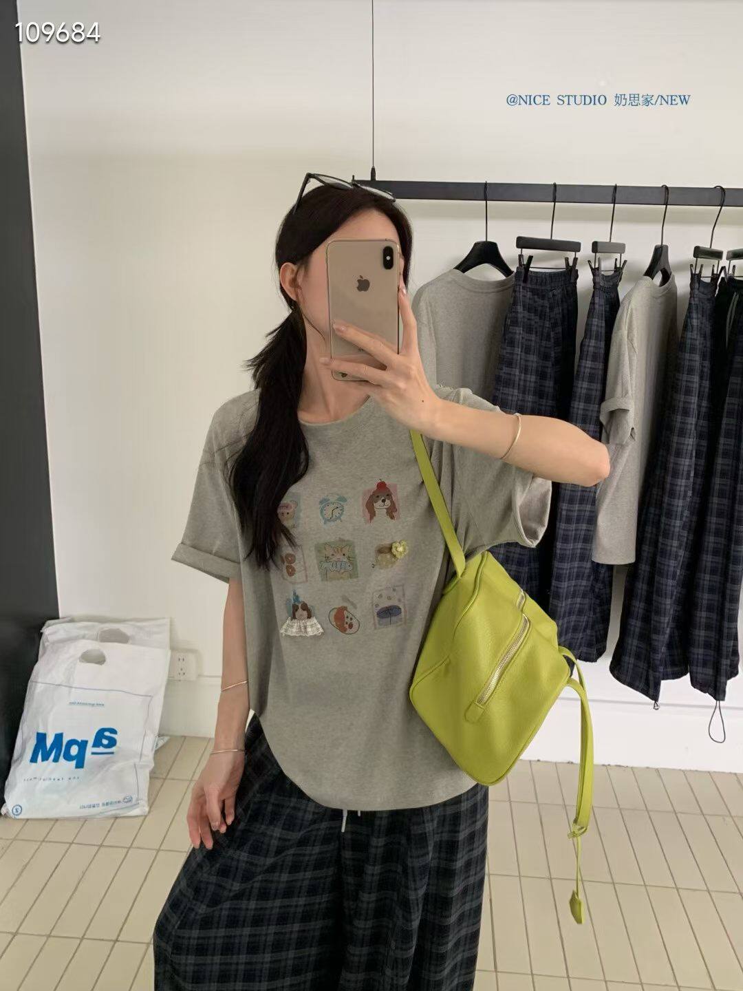26夏新款韩版中版卡通印花短袖T恤女