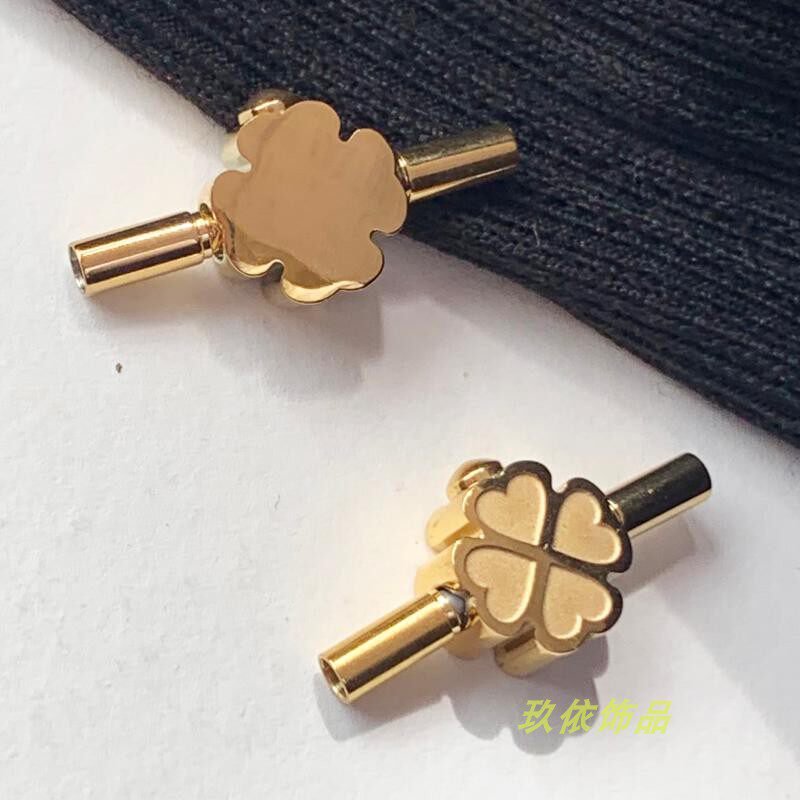 四叶草皮绳扣头不锈钢钛钢配件