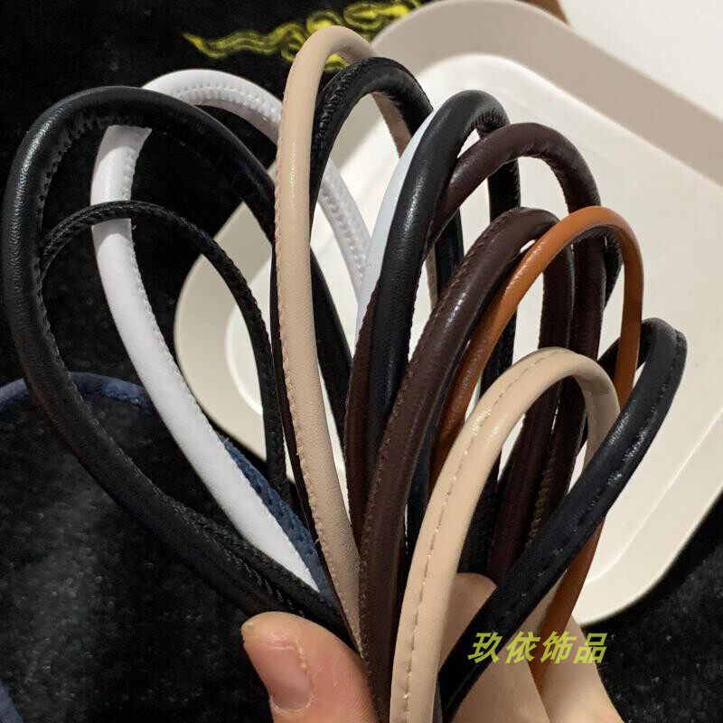 缝边车线扁皮绳箱包服饰辅料皮条diy柔软女包小香手工包圆绳肩带