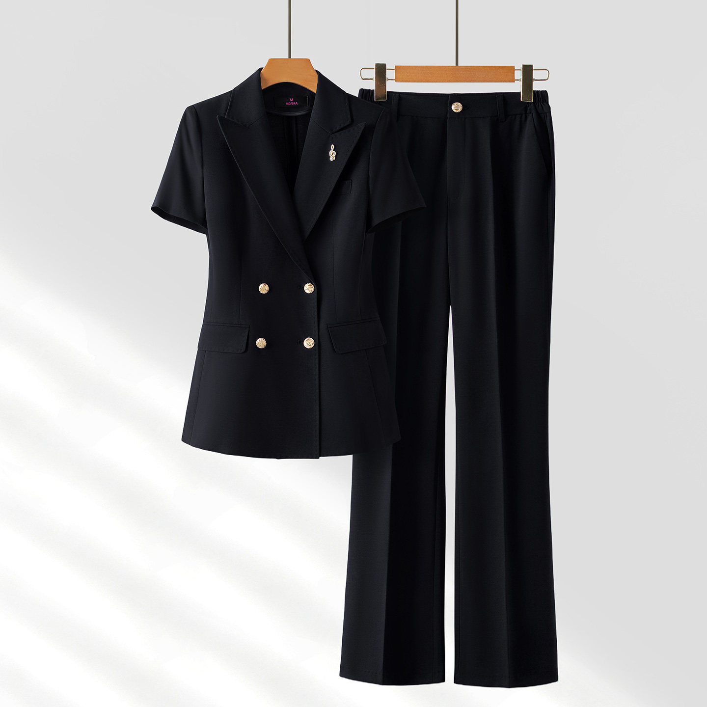 短袖西装套装女士职业西服工作服图片