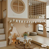 定制树屋防护网儿童房上铺上下床安全网围网棉线麻绳网格装 饰绳网