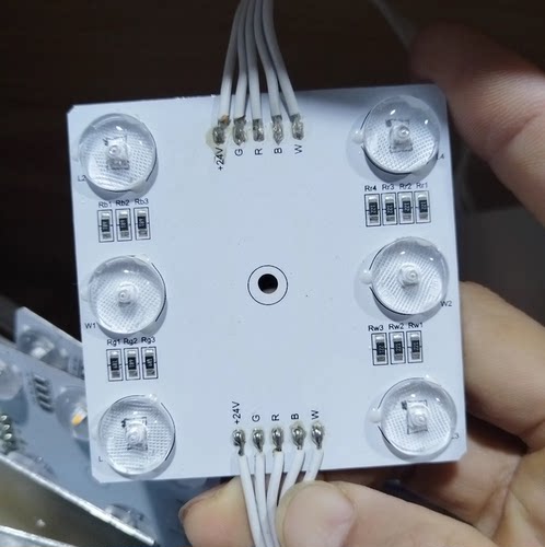 RGBW6灯漫反射区块灯24v 色温2700k 4000k 6000k软膜灯箱灯板
