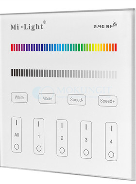 Milight 2.4G RGB/RGBW 分组触摸面板遥控器 B3 智能分组面板遥控