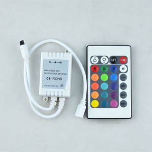 led控制器 灯带灯条控制器 led红外控制器24键RGB七彩控制器