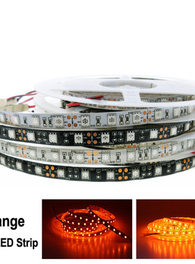 橙色 LED 灯带 5050 3528 软灯条 低压琥珀色 60 120灯每米 防水