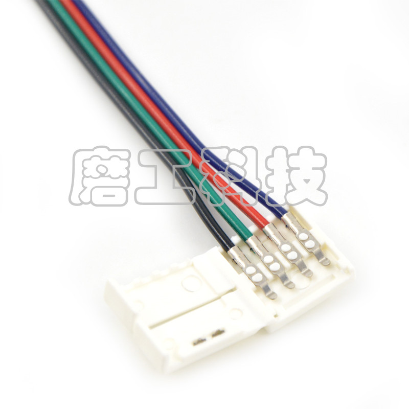 led 灯带连接器 4拼 10mm 12mm 免焊接头RGB 软灯带WS2801 APA102