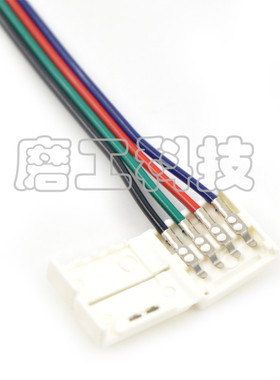 led 灯带连接器 4拼 10mm 12mm 免焊接头RGB 软灯带WS2801 APA102