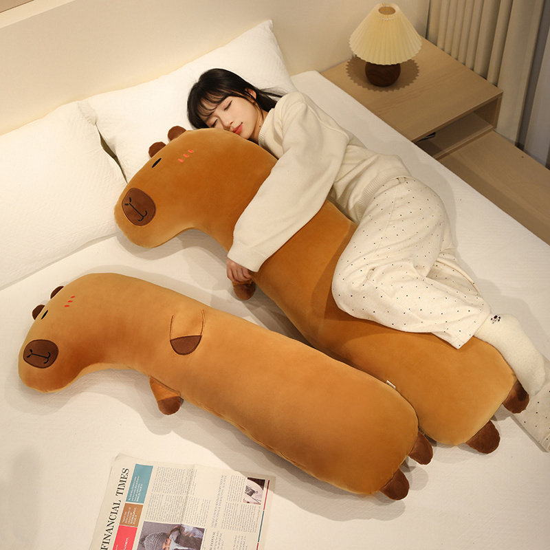 拆洗卡皮巴拉玩偶睡觉抱枕女生床上抱睡公仔长条毛绒玩具可爱娃娃,玩具/童车/益智/积木/模型,毛绒/玩偶/公仔/布艺类玩具,淘宝优惠券,粉丝福利购,淘宝优惠卷