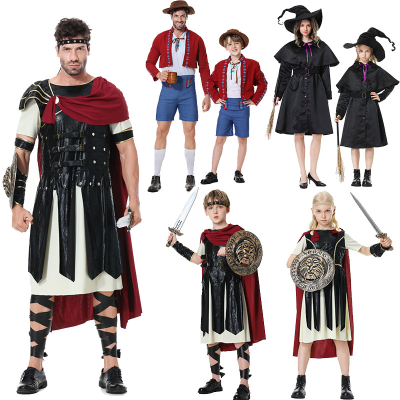 万圣节罗马战士女巫女仆cos服啤酒服儿童节迪士尼公主小红帽亲子