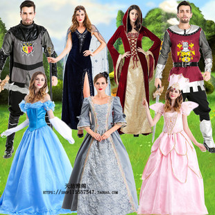 仙女教母礼服万圣节派对灰姑娘礼服长裙王子侍兵演出服女王服装