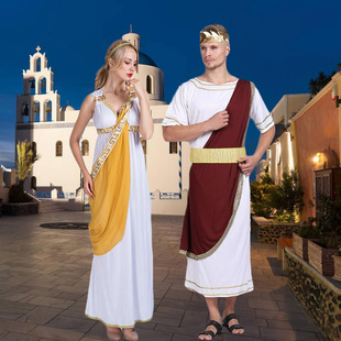 万圣节化妆舞会cos服装埃及长袍古希腊女神长裙罗马国王扮演衣服