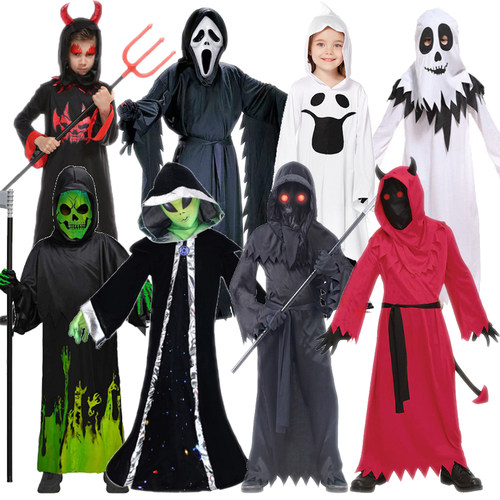 万圣节儿童恐怖服装死神吸血鬼