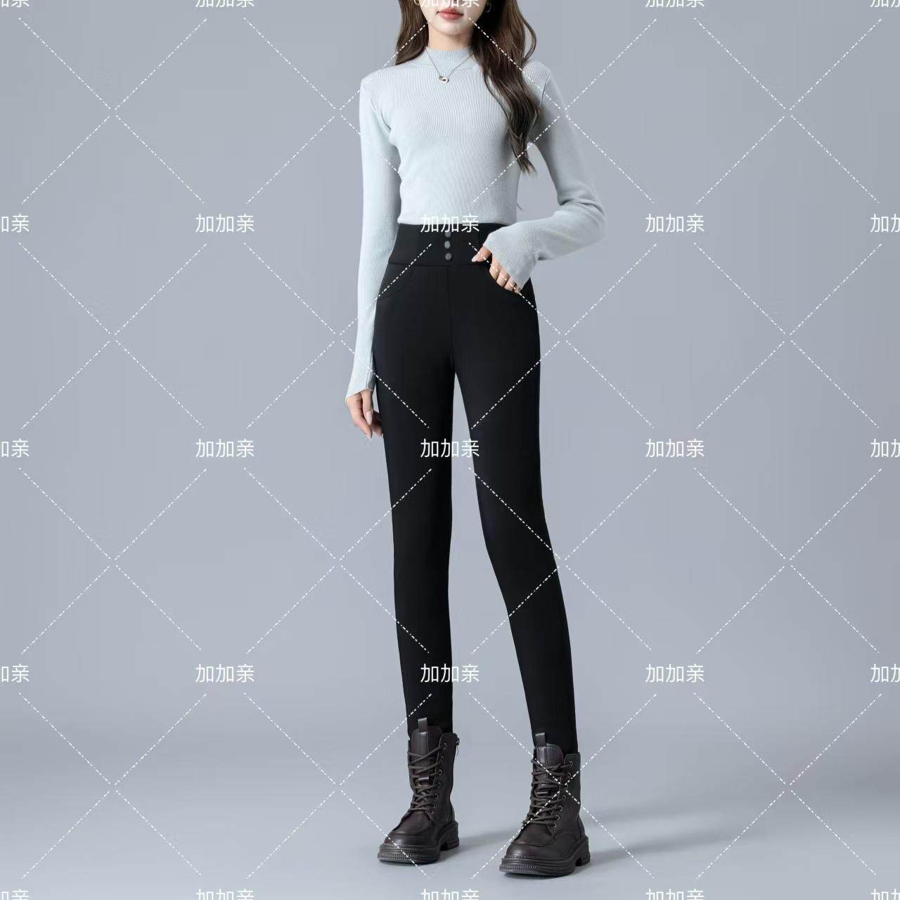 高腰单面鹅绒羽绒裤女冬2024新款时尚弹力修身加绒长裤加加亲2896,女装/女士精品,打底裤,淘宝优惠券,粉丝福利购,淘宝优惠卷