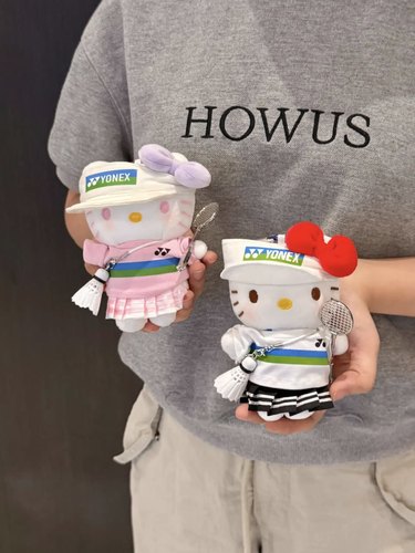 【正版】羽毛球hellokitty包包挂件可爱毛绒公仔KT装饰礼物伴手礼