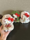 正版 圣诞限定hellokitty包挂件可爱毛绒玩偶钥匙扣圣诞礼物伴手礼