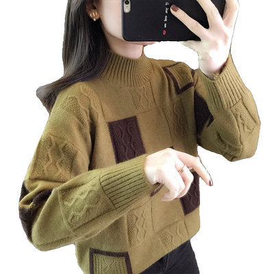半高领毛衣女士秋冬针织衫