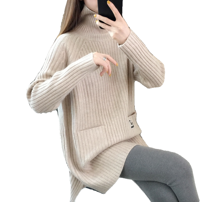 女士高领毛衣慵懒百搭显瘦