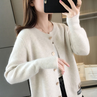 春秋装 慵懒宽松秋冬软糯卡通外搭洋气 新款 毛衣外套女士针织开衫
