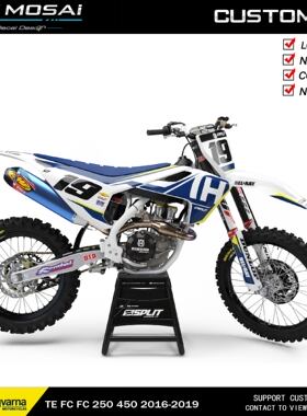 恒舰胡思瓦纳TEFE克维思K18开禧胡思款越野摩托车贴画贴花车贴膜