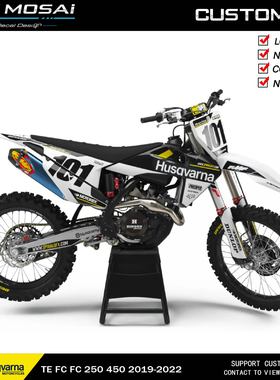 HUSQVARNA2022-23胡思瓦娜TE300 FE250 350 越野摩托车贴花车贴画