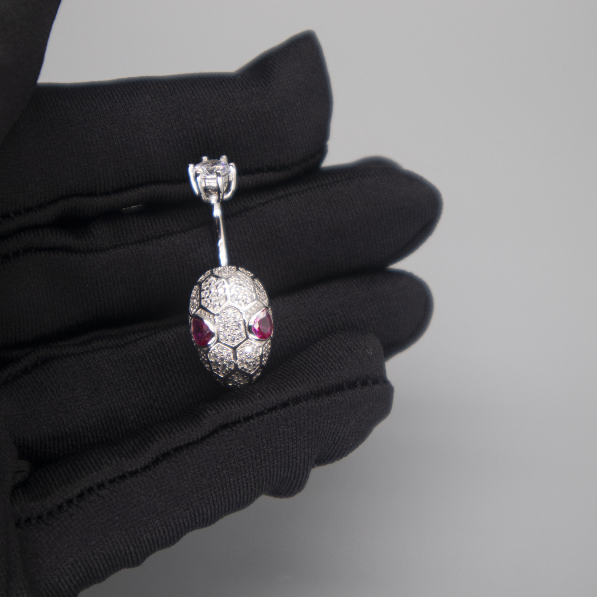 新潮925纯银蛇头肚脐钉防过敏欧美性感肚脐环女神肚皮舞礼物脐钉