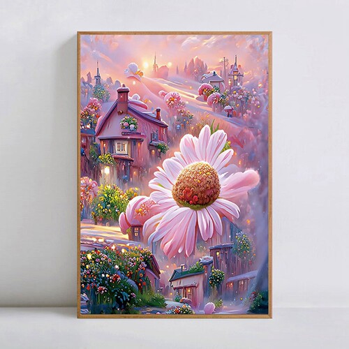钻石画梦幻城堡钻石画雏菊小屋