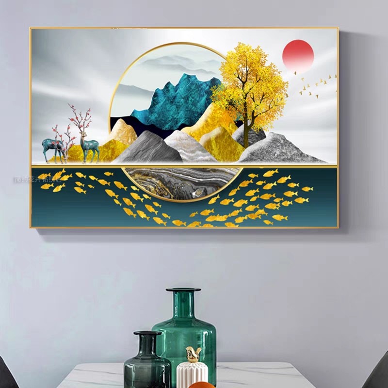 5d钻石画日照金山餐厅麋鹿发财树点贴钻十字绣新款客厅钻石绣欧式,居家布艺,钻石绣,淘宝优惠券,粉丝福利购,淘宝优惠卷