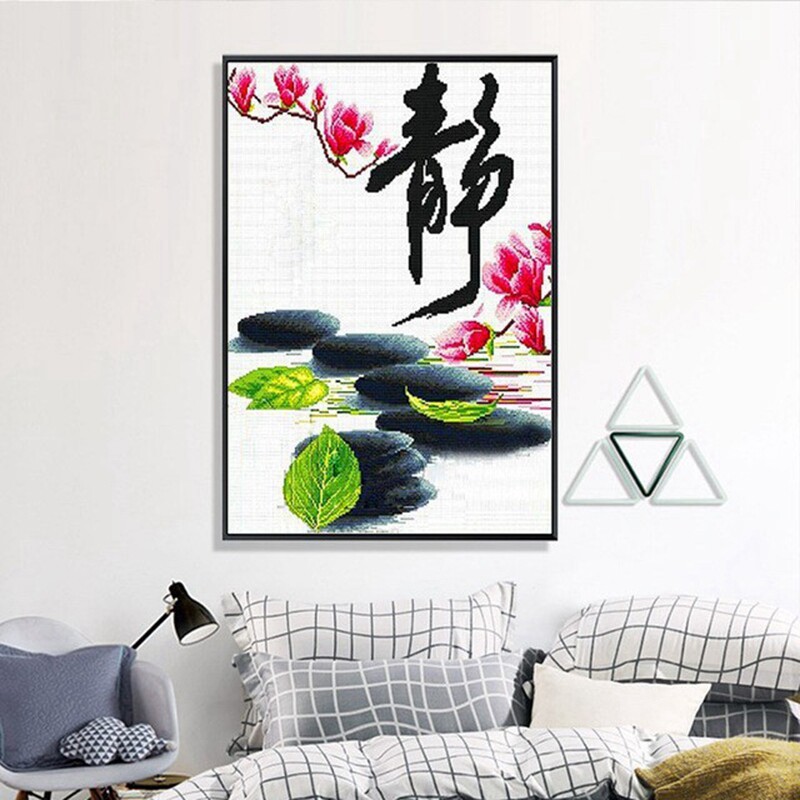 钻石画2023新款卧室书房静字风景粘钻满钻点钻珠秀画贴钻十字绣