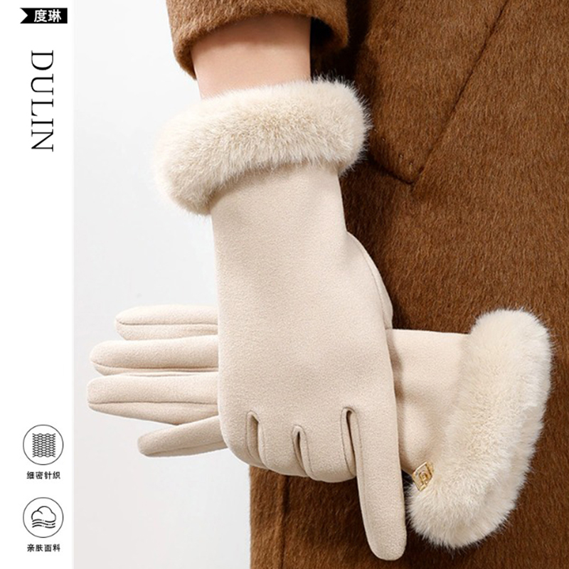 【秋冬推荐】韩版纯色保暖手套女