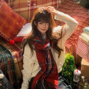 氛围感围巾2025新款今年流行爆款女秋冬加厚保暖百搭新年圣诞围脖