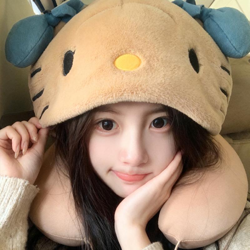 可爱KT猫【u型枕连帽子】