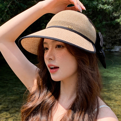 女士大帽檐显脸小遮阳防晒空顶帽