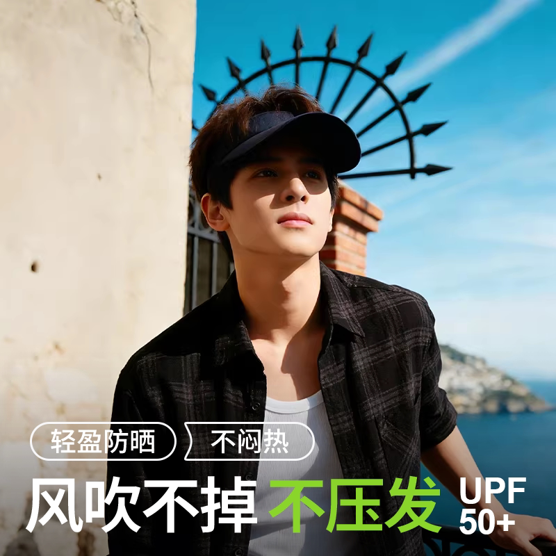 夏季男士空顶防晒遮阳鸭舌帽图片