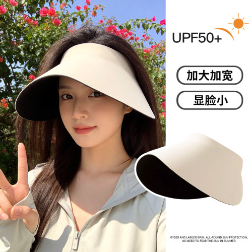 女夏季无痕空顶大檐防晒帽可折叠