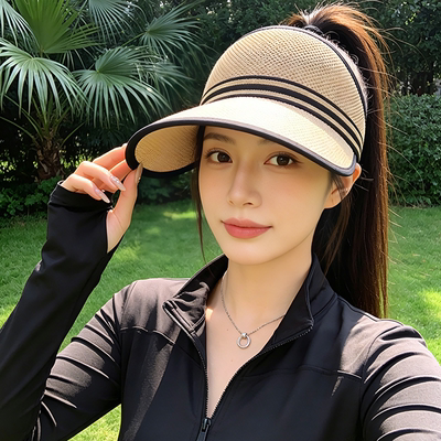 夏季女款空顶防晒宽檐遮阳帽
