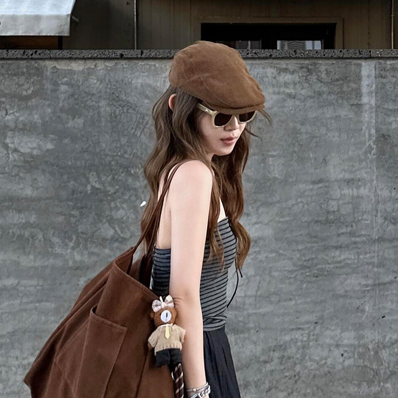 大头围法式感贝雷帽女款2025新款