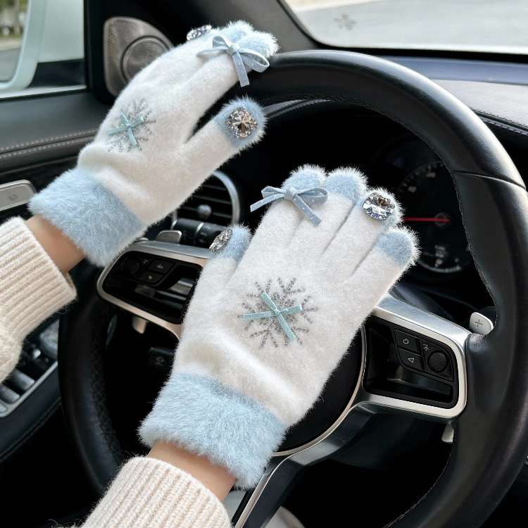 带钻毛绒手套女冬季2026新款开车保暖韩系可爱氛围感毛线针织手套,服饰配件/皮带/帽子/围巾,手套,淘宝优惠券,粉丝福利购,淘宝优惠卷