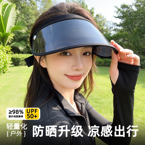 夏季空顶大檐遮脸防晒帽