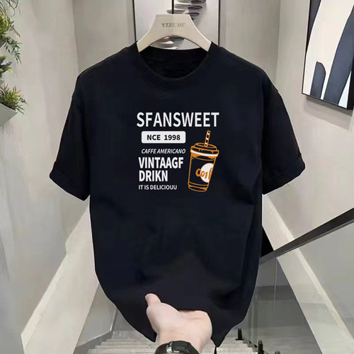 短袖T恤男印花打底衫潮流